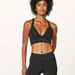 Black Lululemon Sweat your Heart out sports bra 8